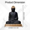 Черная Мурти Гаутамы Будды - Идеальный Идол Бога на Приборную Панель Автомобиля и Маленькая Статуэтка Будды для Домашнего Декора, Подарочные Изделия,