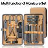 Luxury Nail Clipper Set - Stainless Steel Manicure Pedicure Kit in Case. Perfect Travel Gift for Men & Women.