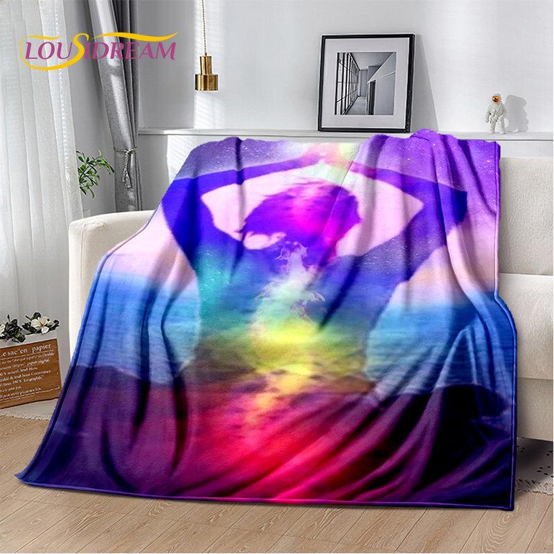 Мягкое плюшевое одеяло Rainbow 7 Chakra Mandala Bohemia, фланелевое одеяло, покрывало для гостиной, спальни, кровати, дивана, чехла для пикника