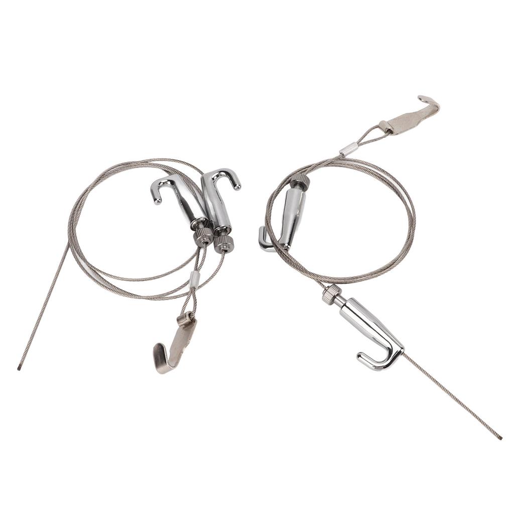 2pcs Picture Rail Hanging System Professional Adjustable Picture Hanging Wire Kit for Exhibition