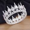 Royal Queen King Round Diadem Gorgeous Crystal Bridal Tiaras And Crowns Wedding Hair Jewelry Bride Head Ornaments Party Prom