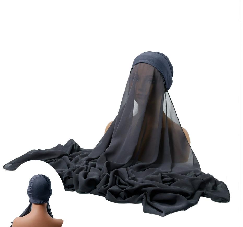 Рамадан Готовые Хиджабы Шифоновый Хиджаб Шарф с Джерси Шапочками Боннет Дизайн Бренда Мусульманский Шарф Женский Исламский Подхиджаб Хиджабы