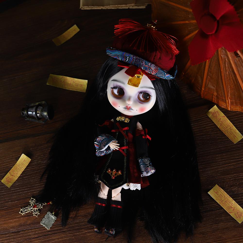 ICY DBS Blyth Кукла 1/6 Костюм Набор Зомби Темный Готический Стиль Включая Шляпу Аниме Девочка BJD