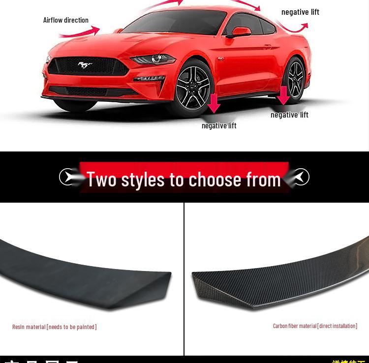 Carbon Fiber Rear Spoiler Wing for 2015-2020 Ford Mustang Trunk Lid