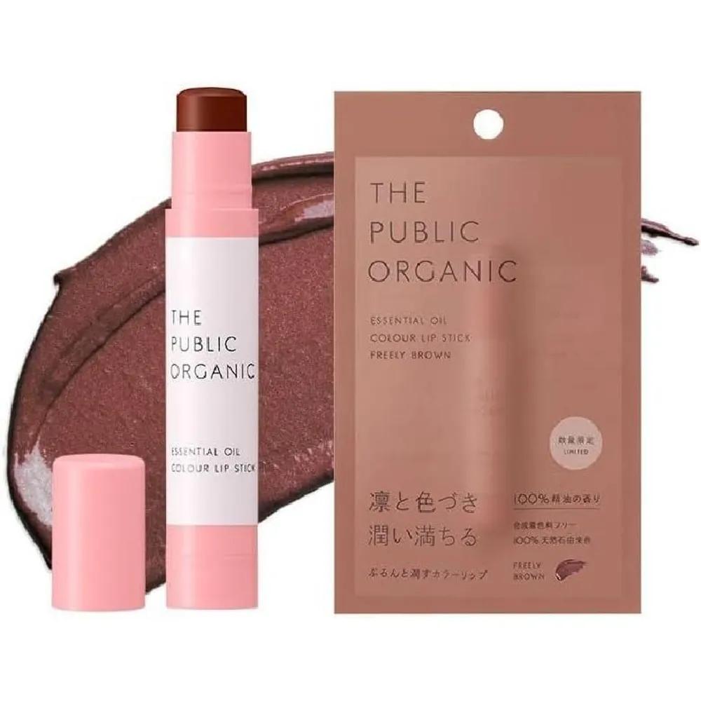 Цветной бальзам для губ THE PUBLIC ORGANIC Freely Brown 100% Натуральная органическая помада