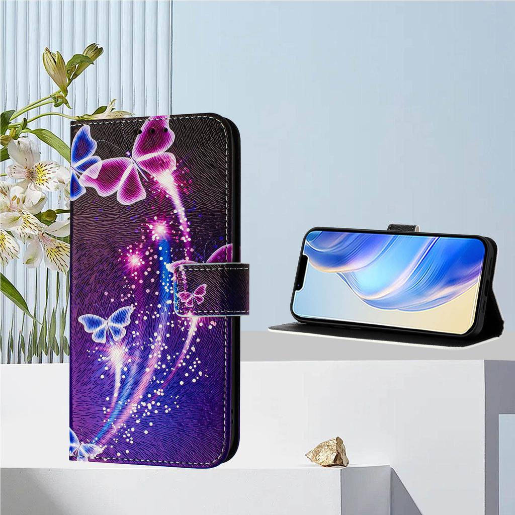 Роскошный кожаный чехол-кошелек с рисунком бабочки фейерверка, чехол-книжка из искусственной кожи для Xiaomi 6X 11 12, Redmi 6 7 8 9 10 12, Redmi Note 7 8 9 10 11...