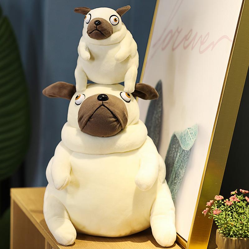 1 шт. 15/30 см Милые толстые мопсы Плюшевые игрушки каваи Сидящие собаки мопсы Игрушка Мягкие куклы Подушка для детей Детский подарок на день рождения Куклы