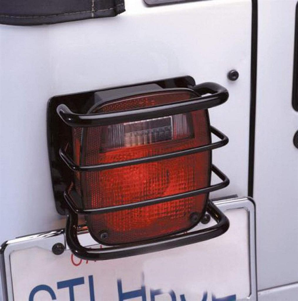 1 пара металлических защитных чехлов для задних фонарей для Jeep Wrangler TJ 1997-2006, наклейка на заднюю фару, стиль автомобиля