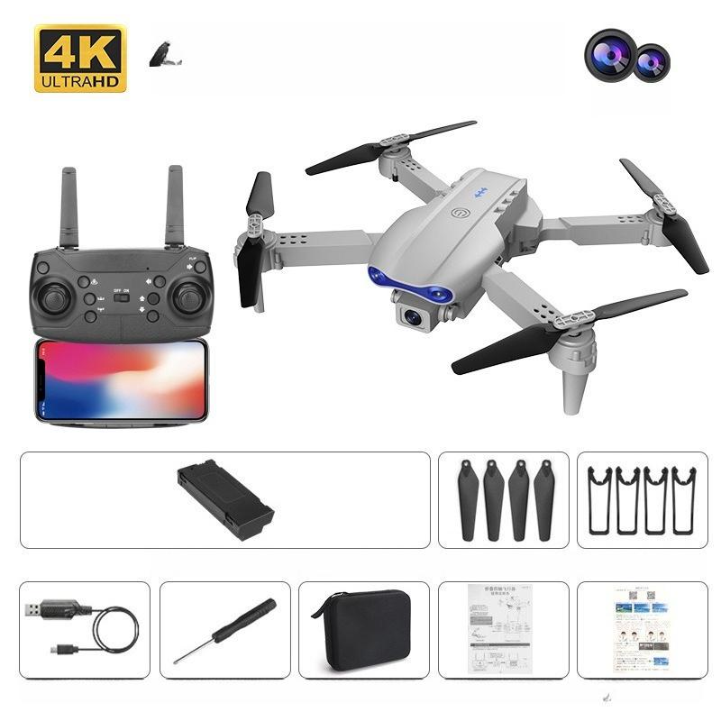 Мини-дрон E99 Pro 4K HD с двумя камерами, складной RC-вертолет, квадрокоптер с датчиком гравитации, игрушка для начинающих