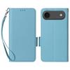 For iPhone Air Case with Wrist Strap Litchi Texture PU Leather Wallet Phone Cover