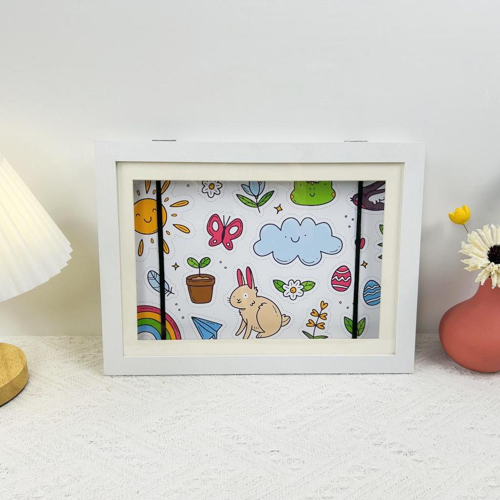KidsArtFrame: A4 Magnetic Flip Photo Frame for Children's Artwork and Oil Painting Display
