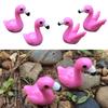2Pcs Flamingo Toys Vivid Exquisite Small Mini Lovely Flamingo Figurine Desk Decor