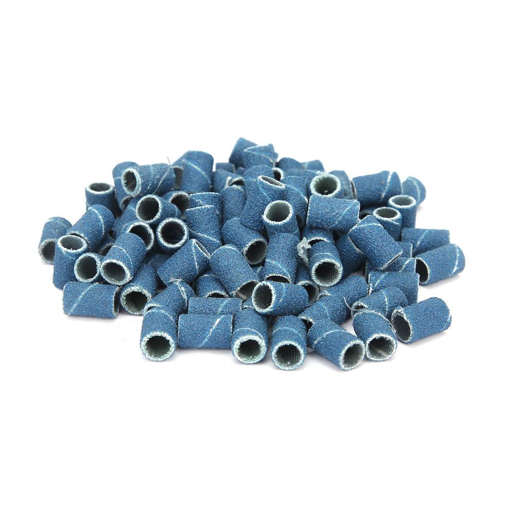 400pcs 80# 120# 180# 240# Grit Nail Art Sanding Bands Nail Drill Sanding Bands Nail Grinding