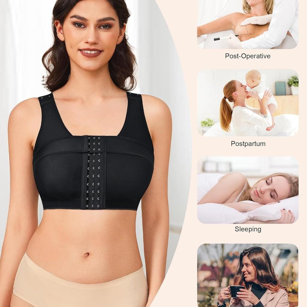 Женский бюстгальтер с поддержкой груди спереди, стабилизатор импланта, компрессионное белье после операции, бюстгальтер для хирургического увеличения груди