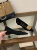 French Metal Square Buckle Lady Small Single Shoes 2025 Spring and Autumn New Suede Versatile Retro Inner Height-increasing Pointed Women's Shoes