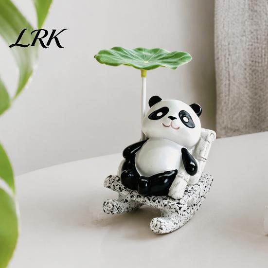 Декор в виде листа лотоса, Качающаяся фигурка лягушки и панды, Милый смоляной качающийся стул с дизайном, Уникальные праздничные подарки, Настольное украшение для снятия стресса для
