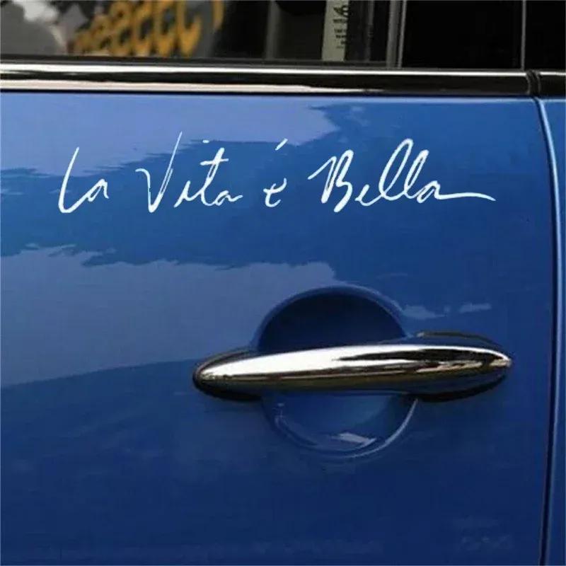 Наклейки La Vita e Bella Светоотражающие Буквы Виниловые Наклейки Модные Креативные Наклейки на Весь Кузов Автомобиля Стикеры для Стайлинга Головной Части 22 см