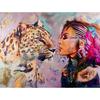 Алмазная вышивка Красота и Пантера 5D Diy Алмазная картина Полный круглый крестик