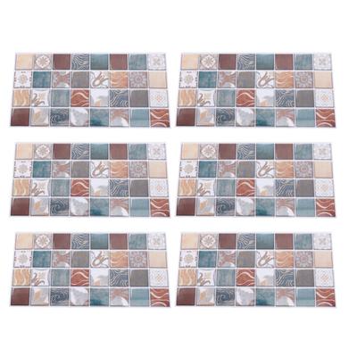 6 шт. Обои для кухонного фартука ПВХ Самоклеящиеся Водонепроницаемые Маслостойкие Отклеивающиеся и приклеивающиеся Фартук для дома