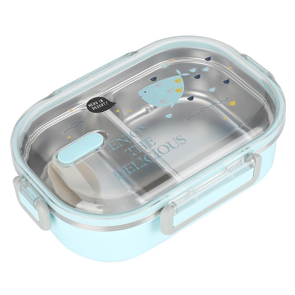 2 Compartment Insulated Lunch Box 650ML Capacity Portion Control Container For Adults