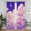 Kawaii Cartoon K-Kirbys Blackout Curtain for Room 2 Panel Curtains for Bedroom Shades Partition Home Interior Curtains Living
