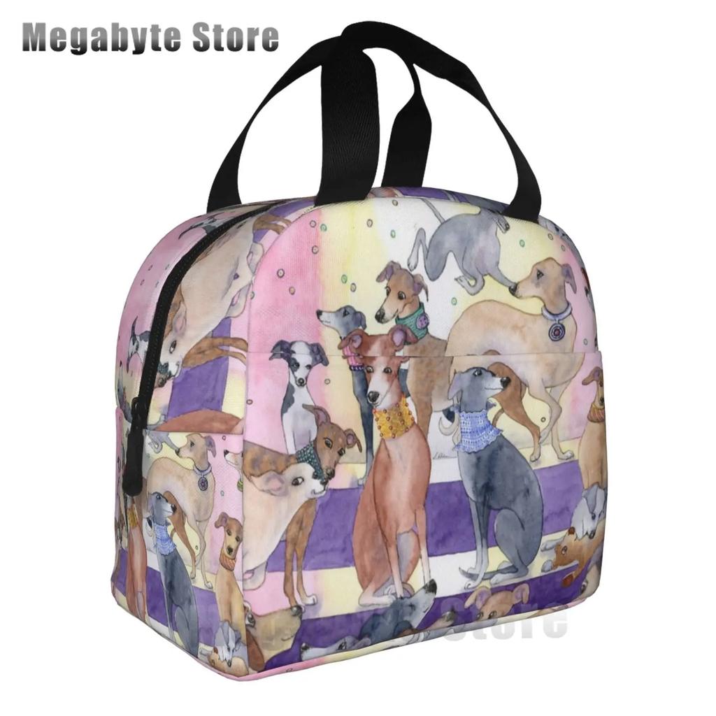 Садовая борзая собака Грейхаунд сумка для обеда холодильник изолированный ланч-бокс для школьников уиппет борзая собака портативные сумки для пикника