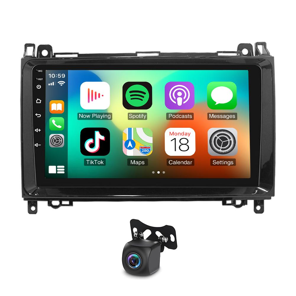 9" Carplay Android 11 Car Radio GPS Navi AHD Camera 2+32G Compatible for 04-12 Mercedes Benz B200