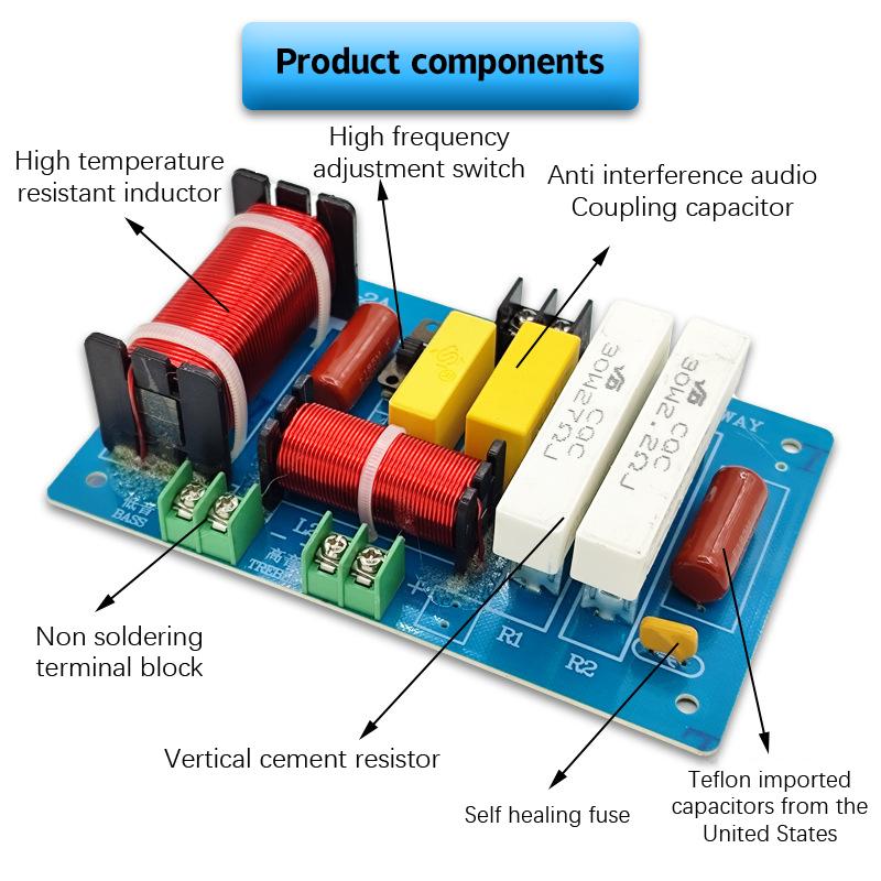 Pa-2A 450 Вт 2-полосный аудиодинамик разделитель частот твитер басовый кроссовер фильтр усилитель для динамиков инструмент для домашнего звука и театра
