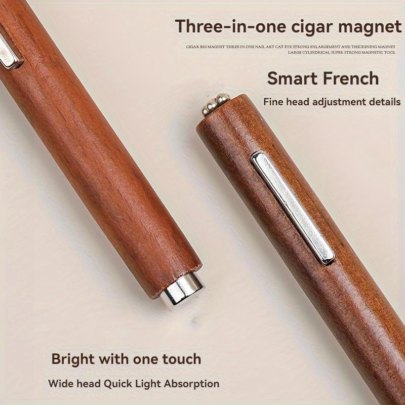 Сверхсильный магнитный инструмент 3-в-1 для нейл-арта Большой цилиндр, Усиленный эффект кошачьего глаза для нейл-арта рук и ног