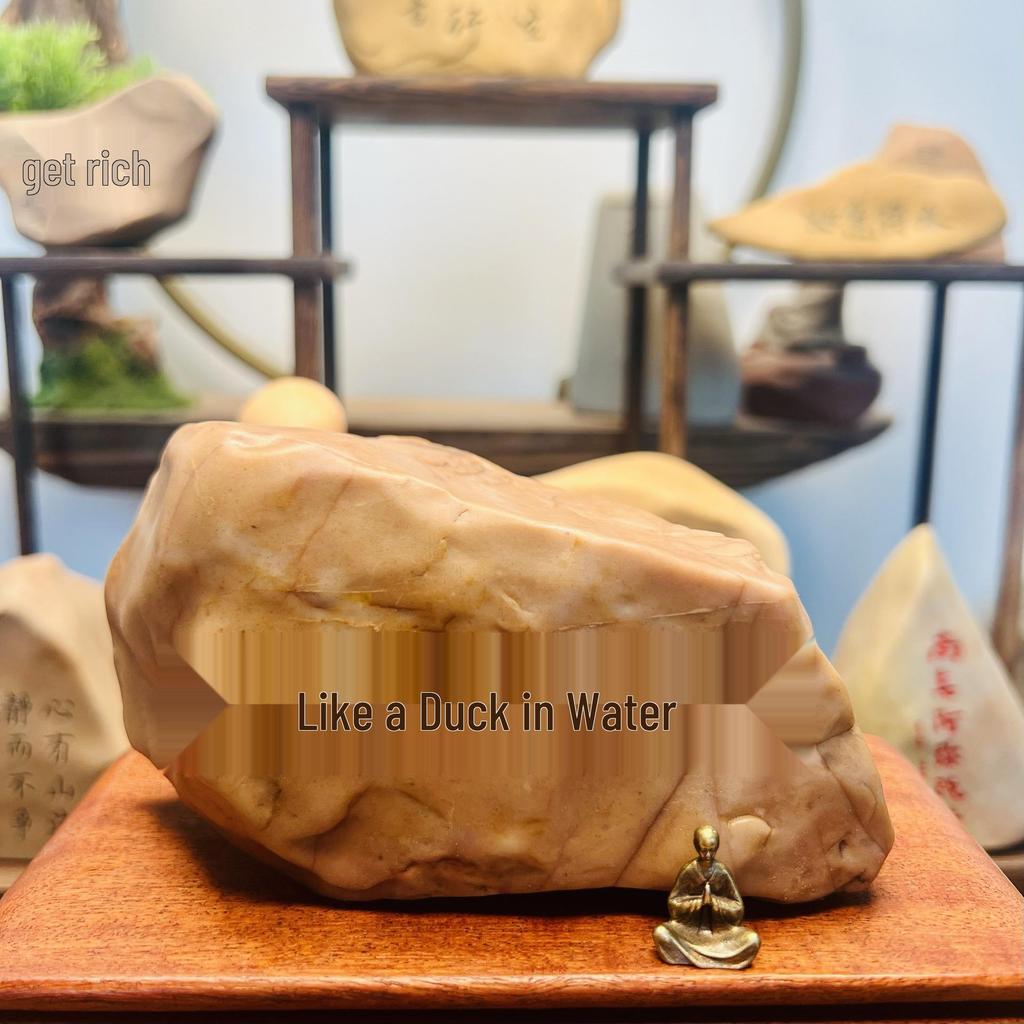 Natural Gobi Stone Carving Desktop Ornament & Flower Pot for Bonsai, Landscaping, Fish Tank, & Handicraft Decoration