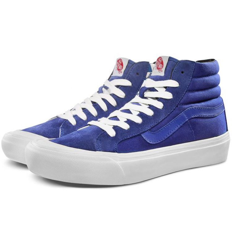 Vans Стиль 138 OG LX Высокие кеды для скейтбординга Синяя шахматная доска Унисекс кроссовки VN0A3DP9VQD