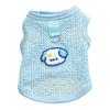 Dog Cooling Shirt Summer Puppy Tank Top Breathable Hollow Sleeveless Vest with Cartoon Dog Pattern for Small Medium Dogs