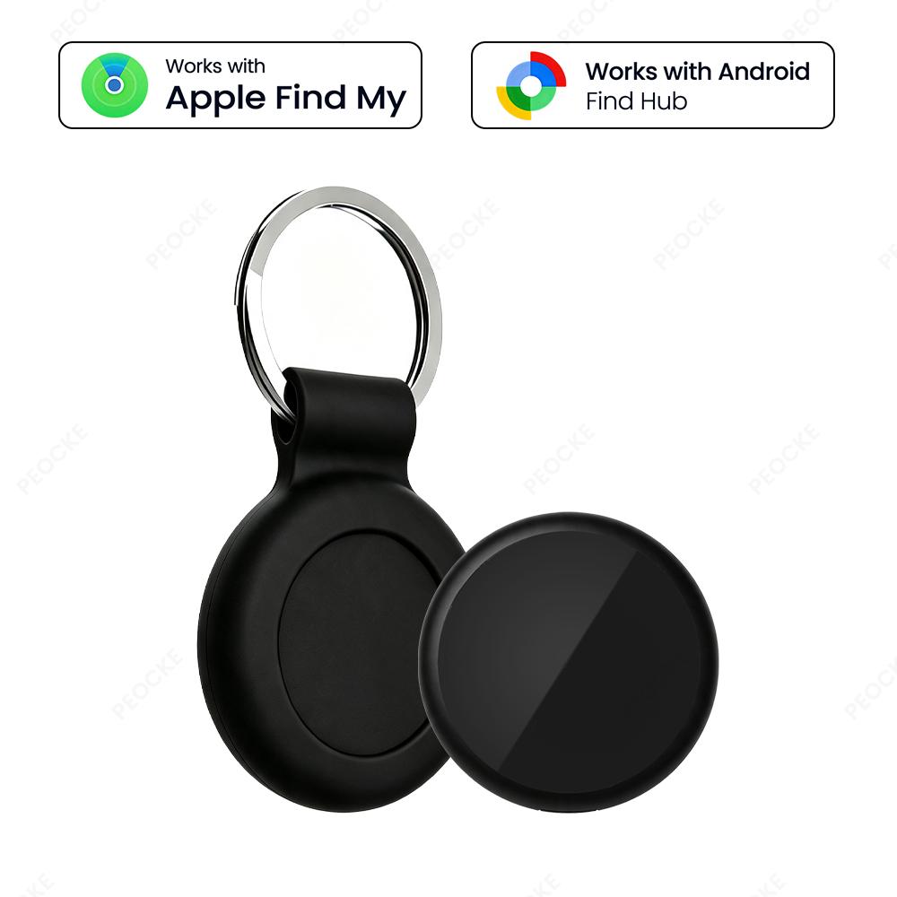 Двухсистемная умная метка местоположения Альтернатива AirTag Анти-потеря Bluetooth GPS-трекер Работает с Apple Find My Google Find Hub