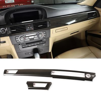 LHD для BMW 3 серии E90 2005-2012 ABS текстура из углеродного волокна внутренняя отделка центральной консоли приборной панели