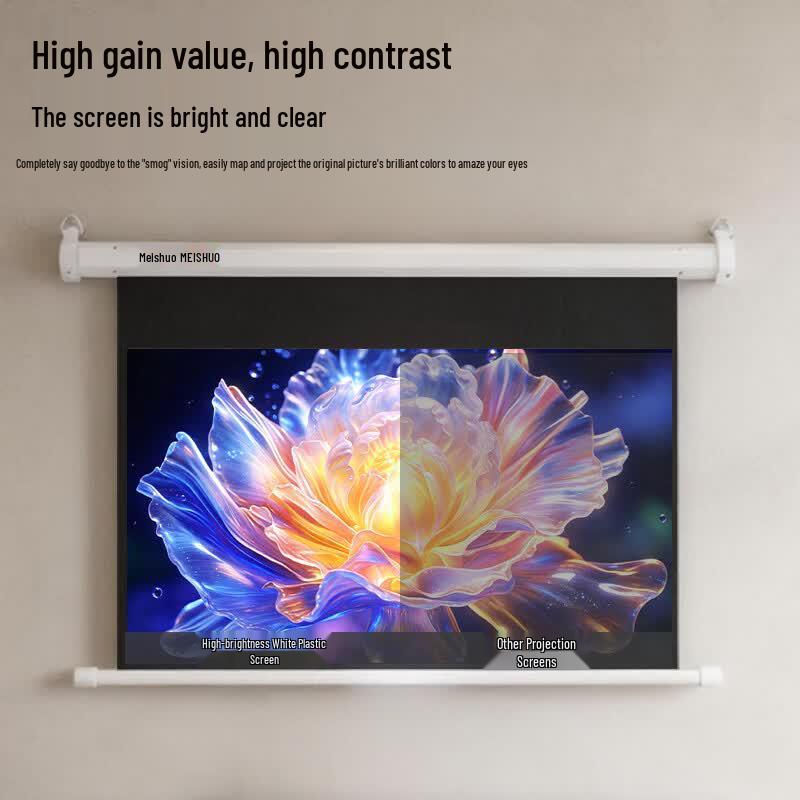 Meishuo 4K HD Electric Remote Control Projection Screen