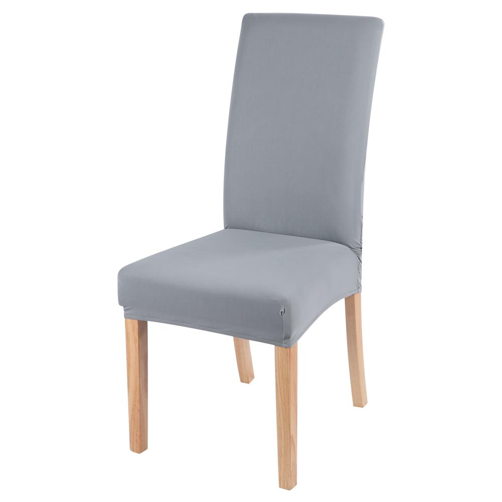 Эластичный чехол для стула, универсальный размер, чистый цвет, дешевые чехлы на стулья, эластичные чехлы на сиденья для гостиной, домашний обеденный декор