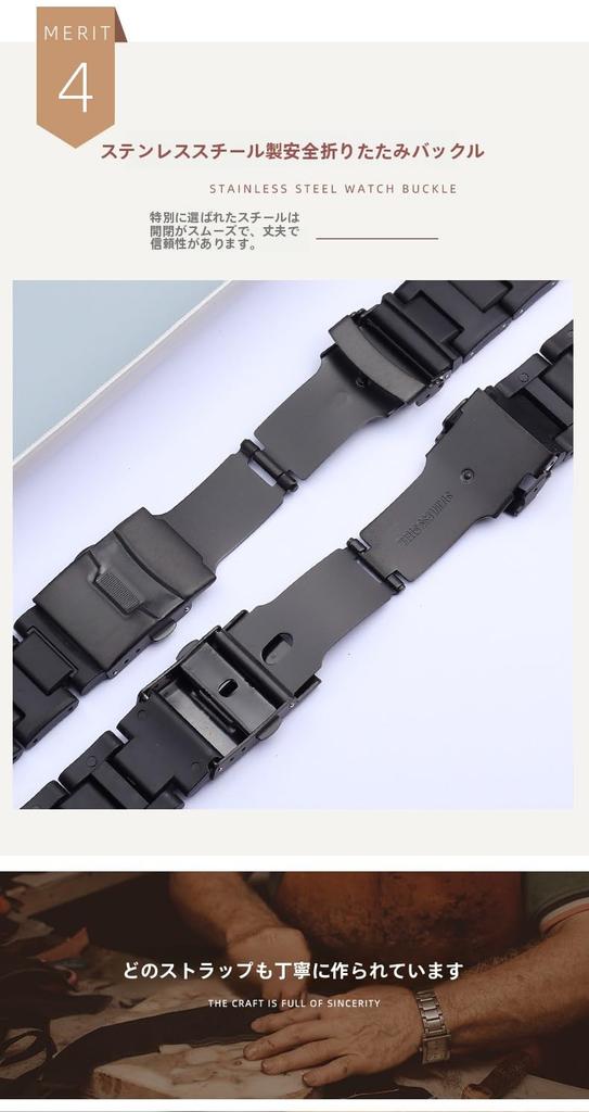 [syzynicy] Пластиковый стальной ремешок для часов подходит для PRW-6000/6100/3000/3100 Черный выпуклый браслет