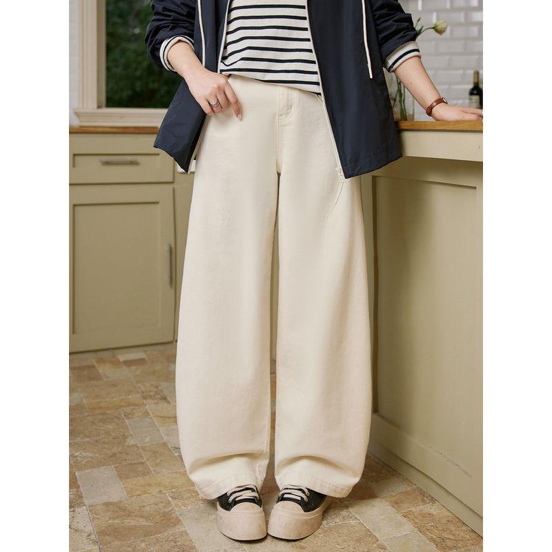 Xiaoli Plus Size Women's Clothing: Reshape Your Legs! New Spring Style Twill Narrow Fit Silhouette Hip-Covering and Flattering Curved Jeans