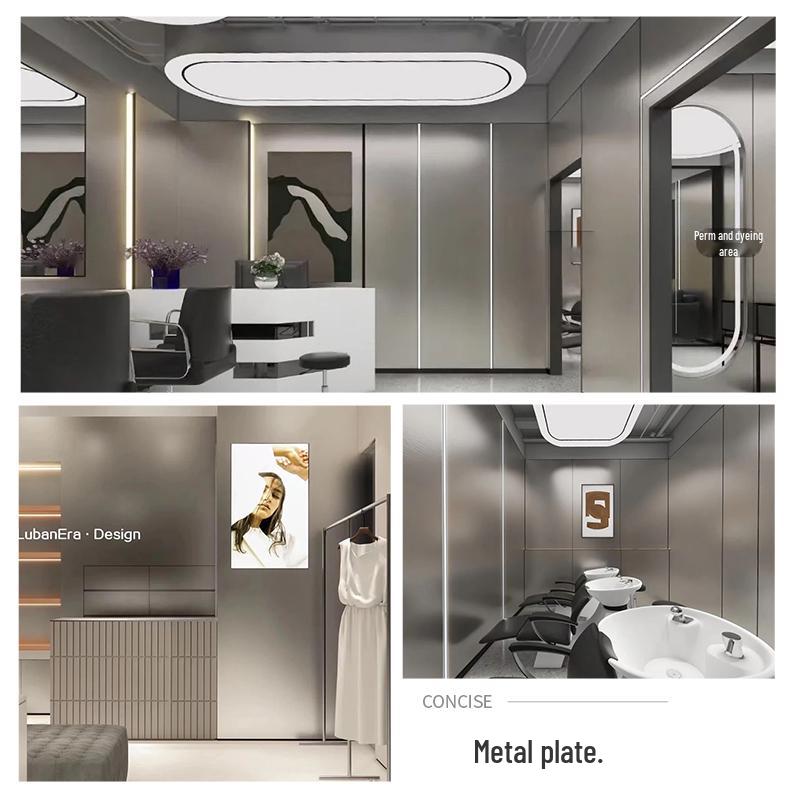 Бамбуковый уголь Дерево и металл Углеродно-кристаллическая плита ПЭТ Панель для стен - Отделанная щеткой золотая карбоновая отделка