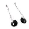 [G2274] - Black 'Scarlett' Silver Earrings