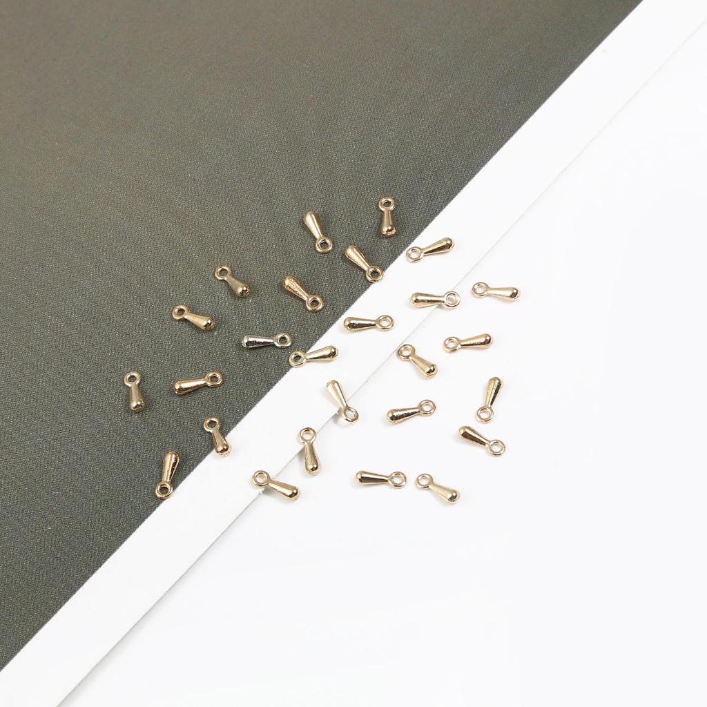 100pcs 2x7mm Water Droplets Cord for DIY Necklace Bracelet Crimp Ends Extended Extension Chains Tails Clasp