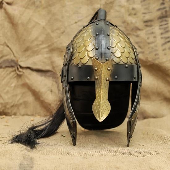 Samurai Helmet With Stand Japanese Kabuto Replica Handmade Warrior Armor LARP Cosplay Reconstruction