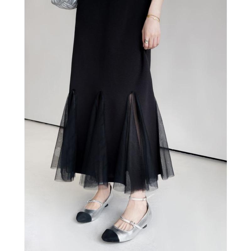 Dimanaf Women New 2025 Summer Plus Size Casual Short Sleeve Dress Basic Loose Long Dress Maxi Black Lace