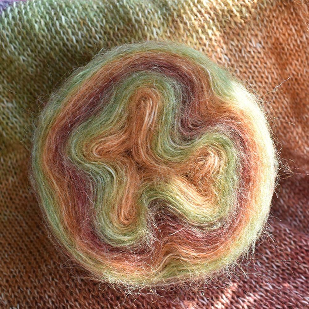 250М Юбочное кружево Радужная мохеровая пряжа Весна/Лето Ручного вязания Мягкая пряжа Сделай сам