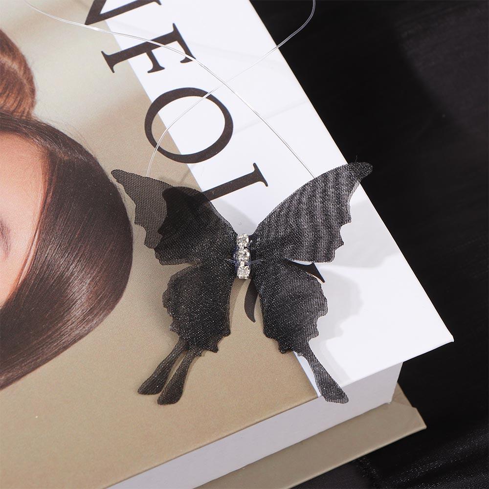 Sexy Fashion Accessories Trendy Club White Black Lace Women Choker Butterfly Necklace Party Jewelry