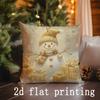 Home Decor Christmasthemed Cushion Covers with Festive Designs Pattern Cushion Cover Suitable for Sofa Bedroom Car Pillow Cover