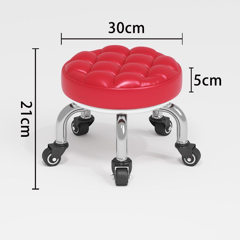 Бесшумный бытовой низкий табурет на колесах - Многоцелевой для переобувания, передвижения ребенка и уборки пола