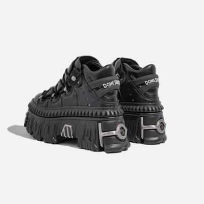 Мужские и женские ретро панк металл рок гот высокие кроссовки на платформе, увеличивающие рост