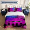 Gorillaz 3‑Piece Bedding Set Soft Microfiber Duvet Cover Pillowcases Comfortable Bed Linen for Bedroom Decoration