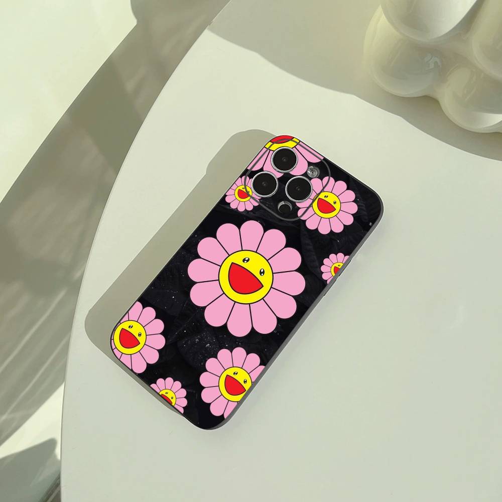 Чехол для телефона T-Takashis -M-Murakamis Для iPhone 17,16,15,14,13,12,11 Pro Max,16Plus,XS Мягкий черный чехол